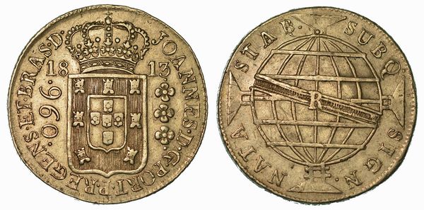 BRASILE. JOAO (PRINCIPE REGGENTE), 1799-1816. 960 Reis 1813. Rio de Janeiro.  - Asta Numismatica - Associazione Nazionale - Case d'Asta italiane