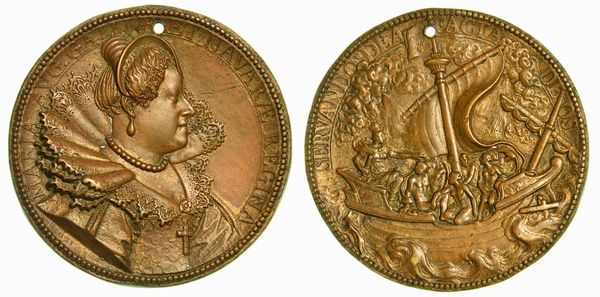 FRANCIA. MARIA DE' MEDICI, 1573-1642. Medaglia in bronzo 1615.  - Asta Numismatica - Associazione Nazionale - Case d'Asta italiane