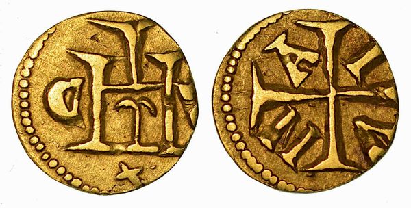 GENOVA. PRIMO PERIODO: CONSOLI, PODEST E CAPITANI DEL POPOLO, 1139-1339. Soldo doro o ottavino.  - Asta Numismatica - Associazione Nazionale - Case d'Asta italiane