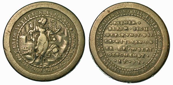 GERMANIA. Pedina da gioco in legno 1571.  - Asta Numismatica - Associazione Nazionale - Case d'Asta italiane