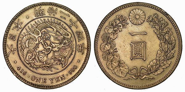 GIAPPONE. MUTSUHITO, 1867-1912. Yen anno 24 (1891).  - Asta Numismatica - Associazione Nazionale - Case d'Asta italiane