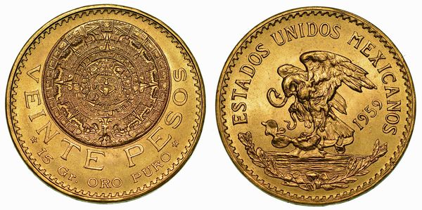 MESSICO. REPUBLICA. 20 Pesos 1959.  - Asta Numismatica - Associazione Nazionale - Case d'Asta italiane
