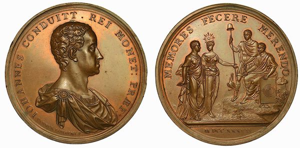 REGNO UNITO. JOHN CONDUITT, 1688-1737. Medaglia in bronzo 1737. Per la morte di John Conduitt.  - Asta Numismatica - Associazione Nazionale - Case d'Asta italiane