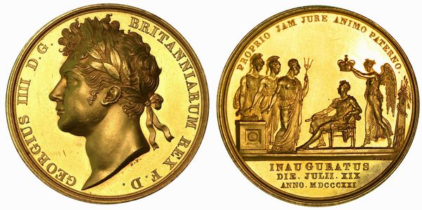 REGNO UNITO. GEORGE IV, 1820-1830. Medaglia in oro per l'Incoronazione 1821.  - Asta Numismatica - Associazione Nazionale - Case d'Asta italiane