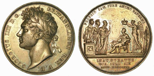 REGNO UNITO. GEORGE IV, 1820-1830. Medaglia in argento 1821. Per l'Incoronazione.  - Asta Numismatica - Associazione Nazionale - Case d'Asta italiane