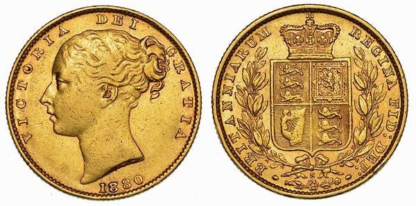 AUSTRALIA. VICTORIA, 1837-1901. Sovereign 1880. Sidney.  - Asta Numismatica - Associazione Nazionale - Case d'Asta italiane