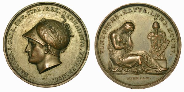 PRESA DI VIENNA  CONQUISTA DI VINDOBONA. Medaglia in bronzo 1805.  - Asta Numismatica - Associazione Nazionale - Case d'Asta italiane