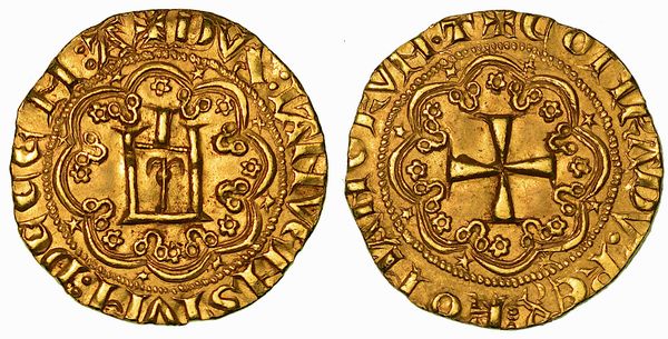 GENOVA. SECONDO PERIODO: DOGI A VITA E DOMINAZIONI STRANIERE, 1339-1528. LEONARDO DI MONTALDO DOGE X, 1383-1384. Genovino.  - Asta Numismatica - Associazione Nazionale - Case d'Asta italiane