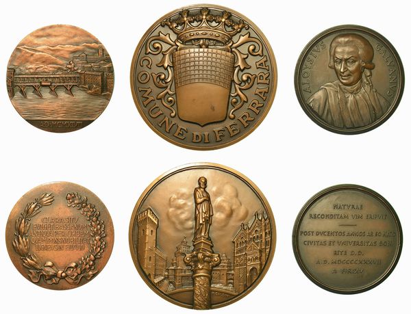 ITALIA. Lotto di tre medaglie del 1900.  - Asta Numismatica - Associazione Nazionale - Case d'Asta italiane