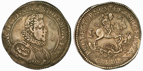CASALE. VINCENZO I GONZAGA, 1587-1612. Ducatone 1594.  - Asta Numismatica - Associazione Nazionale - Case d'Asta italiane