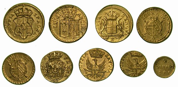 ASTUCCIO IN TESSUTO CON BILANCINO. Misure astuccio, cm 8x18.  - Asta Numismatica - Associazione Nazionale - Case d'Asta italiane