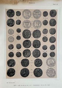 CORPUS NUMMORUM ITALICORUM. Primo tentativo di un catalogo generale delle monete medioevali e moderne coniate in Italia e da italiani all'estero. Vol. II. PIEMONTE E SARDEGNA. Roma, 1911.  - Asta Numismatica - Associazione Nazionale - Case d'Asta italiane