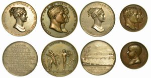 NAPOLEONE E MARIA LUIGIA D'AUSTRIA. Lotto di sette medaglie.  - Asta Numismatica - Associazione Nazionale - Case d'Asta italiane