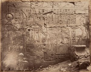 Félix Bonfils - Bass Relief a Karnak ; Koum-Ombos, Egypte