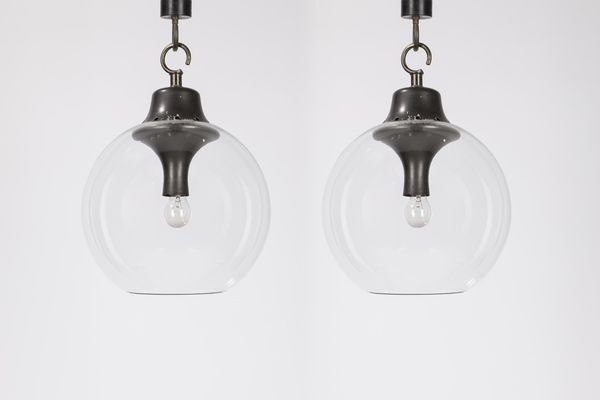 LUIGI CACCIA DOMINIONI : Coppia di lampada a sospensione  - Asta Tiny design - Associazione Nazionale - Case d'Asta italiane