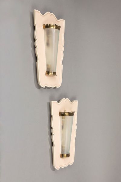 GIO PONTI : Coppia di Appliques  - Asta Tiny design - Associazione Nazionale - Case d'Asta italiane