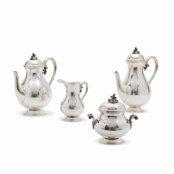 Servizio da t� e caff� in argento, Italia, XX secolo  - Asta Argenti dal XVIII al XX secolo - Associazione Nazionale - Case d'Asta italiane