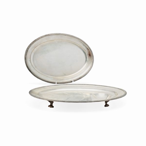 Due vassoi in argento, Italia, XX sexolo  - Asta Argenti dal XVIII al XX secolo - Associazione Nazionale - Case d'Asta italiane