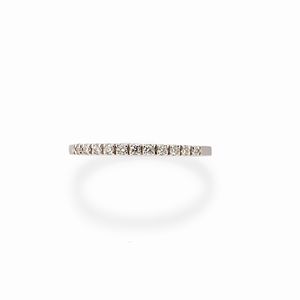 Otto gioielli in oro bianco 18k e diamanti  - Asta Argenti dal XVIII al XX secolo - Associazione Nazionale - Case d'Asta italiane