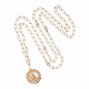 CHANTECLER - Collana in oro rosa e bianco 18k con diamanti