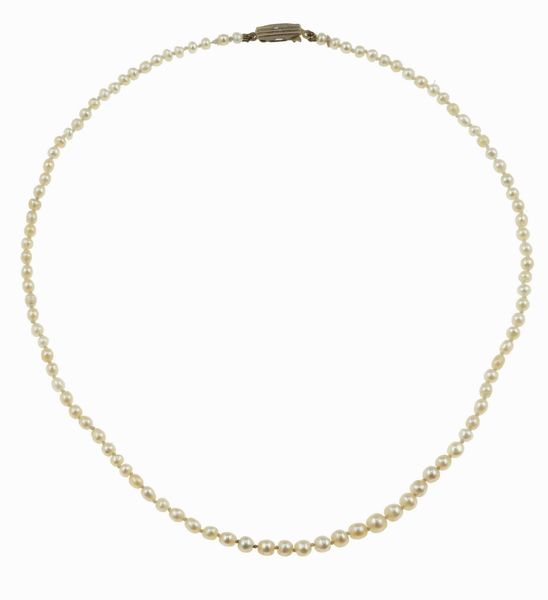 Filo di perle naturali  - Asta Fine jewels - Associazione Nazionale - Case d'Asta italiane