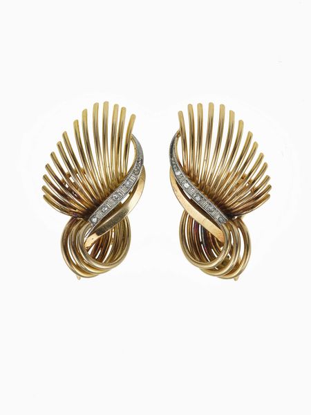Orecchini con piccoli diamanti  - Asta Fine jewels - Associazione Nazionale - Case d'Asta italiane