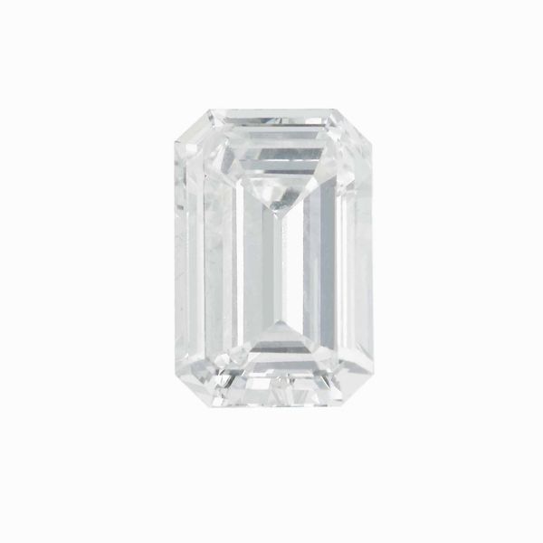 Diamante taglio smeraldo di ct 1.15, colore I, caratteristiche interne VVS2, fluorescenza none  - Asta Fine jewels - Associazione Nazionale - Case d'Asta italiane