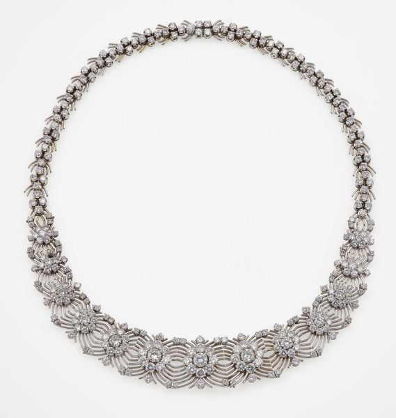 Girocollo con diamanti taglio brillante  - Asta Fine jewels - Associazione Nazionale - Case d'Asta italiane