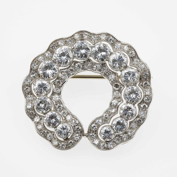 Spilla con diamanti  - Asta Fine jewels - Associazione Nazionale - Case d'Asta italiane