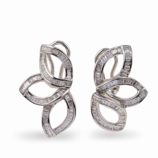 Orecchini con diamanti  - Asta Fine jewels - Associazione Nazionale - Case d'Asta italiane