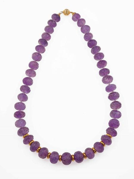 Collana con ametista incisa  - Asta Fine jewels - Associazione Nazionale - Case d'Asta italiane