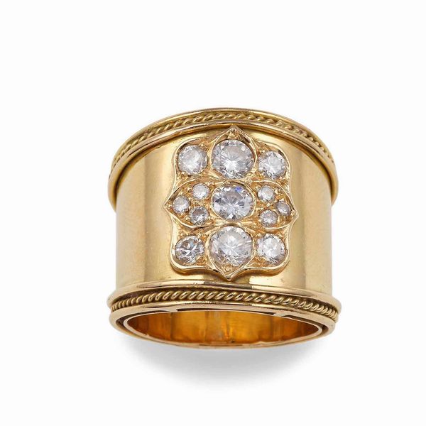 Anello con diamanti  - Asta Fine jewels - Associazione Nazionale - Case d'Asta italiane