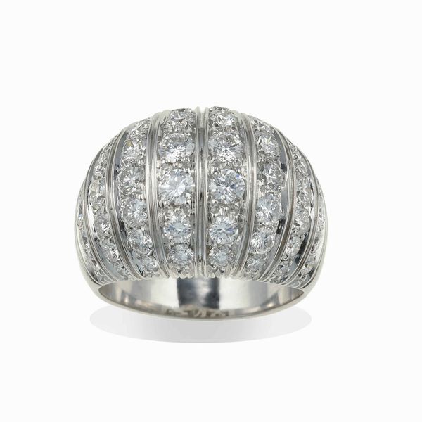 Anello con diamanti taglio brillante  - Asta Fine jewels - Associazione Nazionale - Case d'Asta italiane