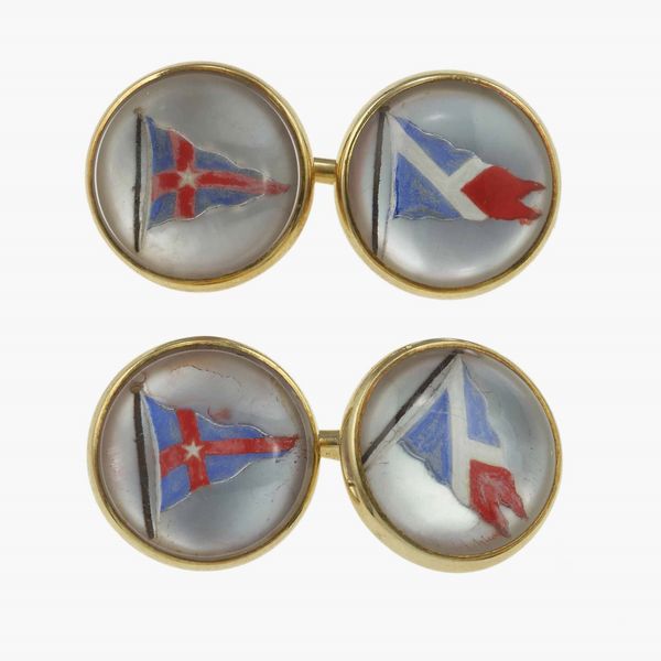 Tiffany & Co. Bottoni da polso bandiere  - Asta Fine jewels - Associazione Nazionale - Case d'Asta italiane