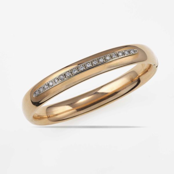 Bracciale rigido con piccoli diamanti  - Asta Fine jewels - Associazione Nazionale - Case d'Asta italiane
