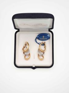 Damiani. Orecchini pendenti con diamanti per ct 0.39  - Asta Fine jewels - Associazione Nazionale - Case d'Asta italiane
