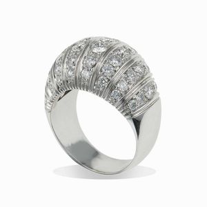 Anello con diamanti taglio brillante  - Asta Fine jewels - Associazione Nazionale - Case d'Asta italiane