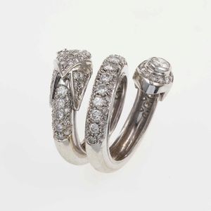 Anello �serpente� con diamanti  - Asta Fine jewels - Associazione Nazionale - Case d'Asta italiane