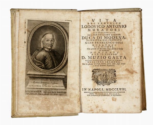 GIAN FRANCESCO SOLI MURATORI : Vita del proposto Lodovico Antonio Muratori, gi bibliotecario del serenissimo signor duca di Modena [...]. Edizione seconda...  - Asta Libri, manoscritti e riviste [ASTA A TEMPO] - Associazione Nazionale - Case d'Asta italiane