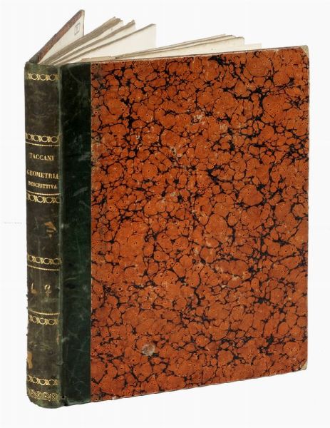 FRANCESCO TACCANI : Geometria descrittiva ad uso degli artisti. Volume I (-II).  - Asta Libri, manoscritti e riviste [ASTA A TEMPO] - Associazione Nazionale - Case d'Asta italiane