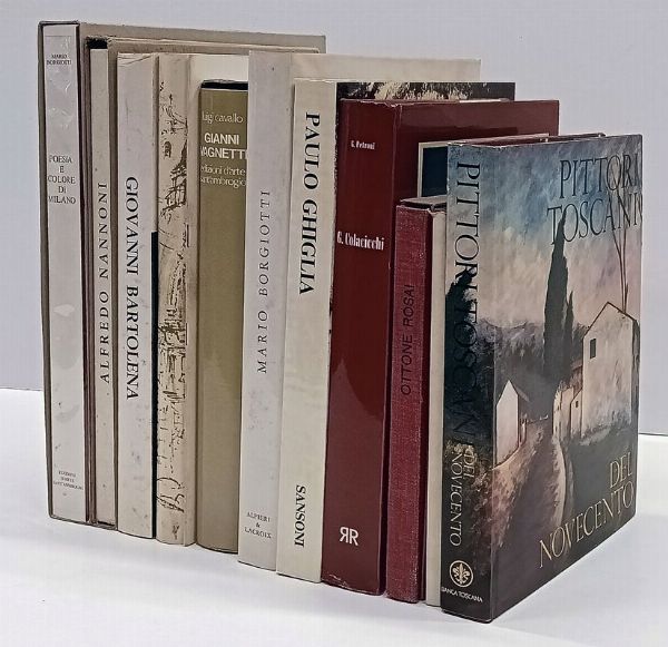 Lotto di 11 opere su artisti toscani del '900.  - Asta Libri, manoscritti e riviste [ASTA A TEMPO] - Associazione Nazionale - Case d'Asta italiane