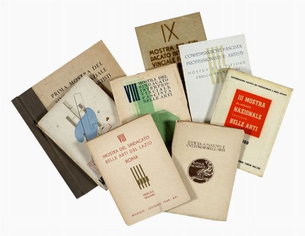 Lotto di 7 cataloghi di mostre del Sindacato Nazionale Fascista delle Belle Arti.  - Asta Libri, manoscritti e riviste [ASTA A TEMPO] - Associazione Nazionale - Case d'Asta italiane