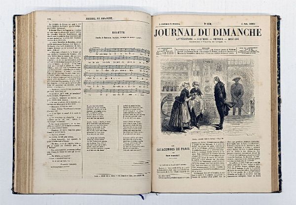 Journal du Dimanche. Littrature, Histoire, Voyages, Musique.  - Asta Libri, manoscritti e riviste [ASTA A TEMPO] - Associazione Nazionale - Case d'Asta italiane
