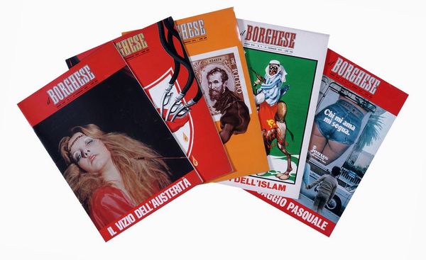 Lotto composto di 65 numeri de Il Borghese.  - Asta Libri, manoscritti e riviste [ASTA A TEMPO] - Associazione Nazionale - Case d'Asta italiane