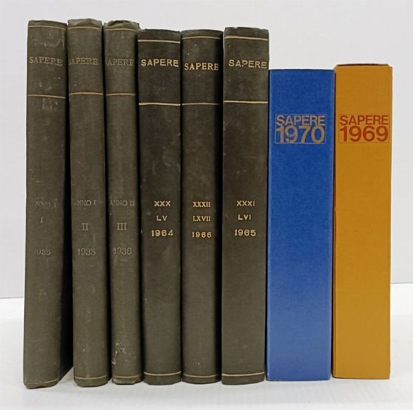 Sapere. Quindicinale di divulgazione, di scienza, tecnica e arte applicata.  - Asta Libri, manoscritti e riviste [ASTA A TEMPO] - Associazione Nazionale - Case d'Asta italiane