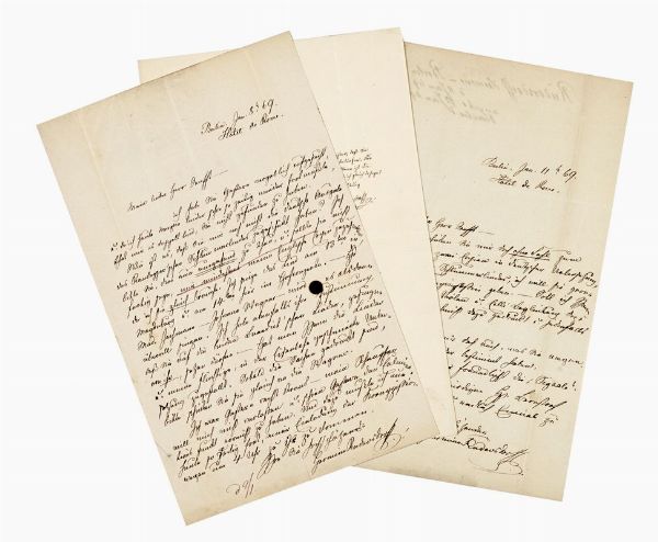 Raccolta di 108 tra lettere e biglietti autografi o con firme autografe di cantanti lirici.  - Asta Libri, manoscritti e riviste [ASTA A TEMPO] - Associazione Nazionale - Case d'Asta italiane