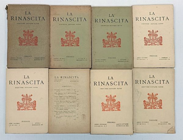 La Rinascita. Rivista del Centro Nazionale di studi sul Rinascimento. Direttore Giovanni Papini.  - Asta Libri, manoscritti e riviste [ASTA A TEMPO] - Associazione Nazionale - Case d'Asta italiane