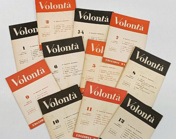 Volont. Rivista mensile del movimento anarchico italiano.  - Asta Libri, manoscritti e riviste [ASTA A TEMPO] - Associazione Nazionale - Case d'Asta italiane