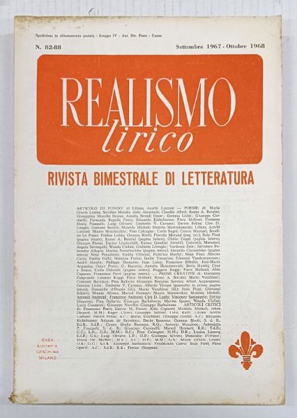 Realt, (poi) Realismo lirico. Rivista bimestrale di letteratura.  - Asta Libri, manoscritti e riviste [ASTA A TEMPO] - Associazione Nazionale - Case d'Asta italiane