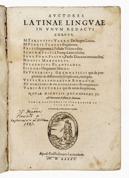 Auctores Latinae linguae in unum redacti corpus...  - Asta Libri, manoscritti e riviste [ASTA A TEMPO] - Associazione Nazionale - Case d'Asta italiane